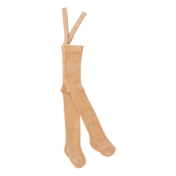 Warmy Organic Cotton Suspender Tights | Marron glac- Product image n°0