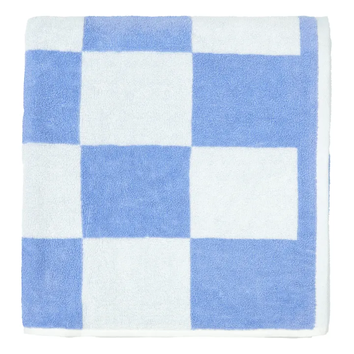 Toalla de baño Check | Azul Cielo- Imagen del producto n°0
