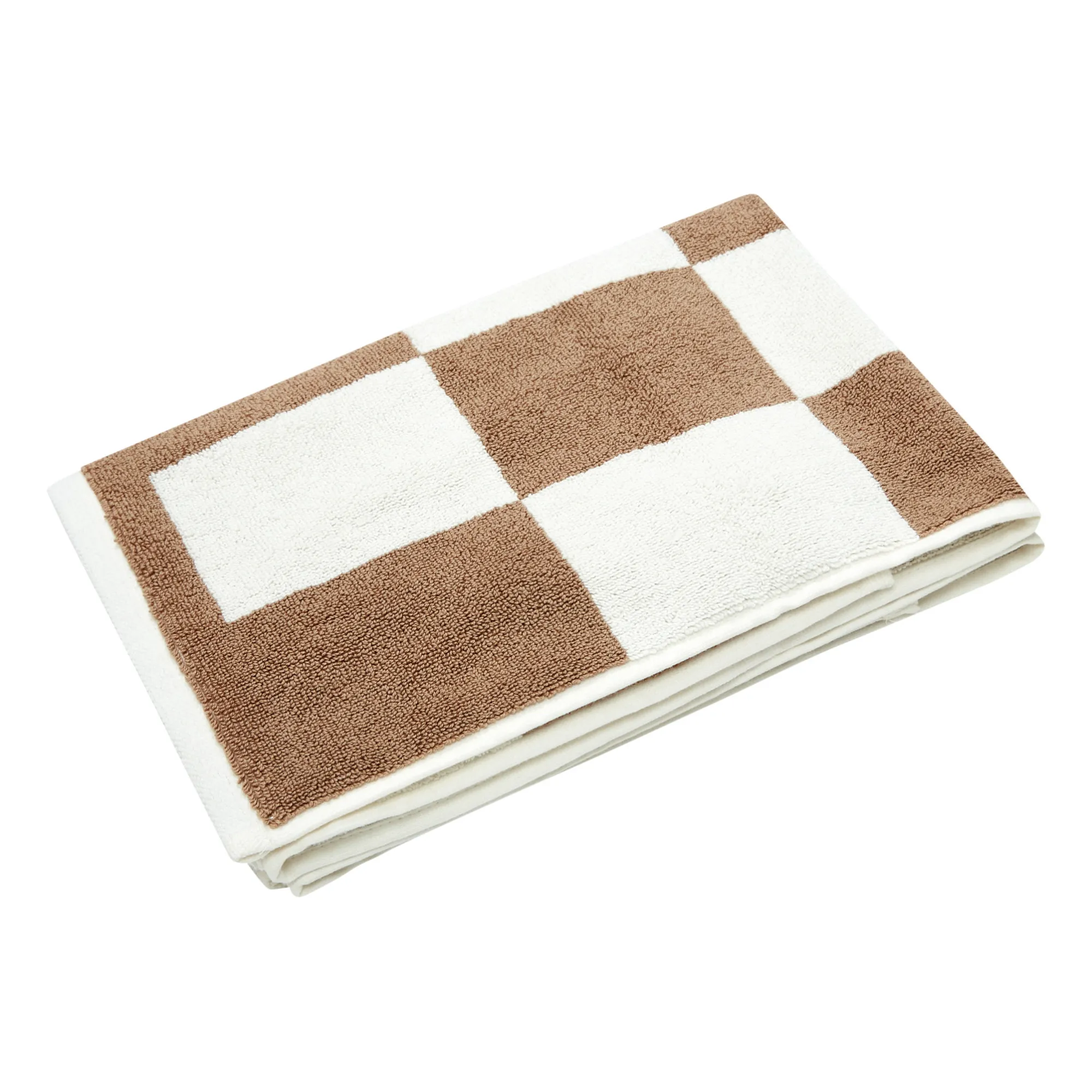 Tapis de bain Check | Capuccino- Image produit n°1