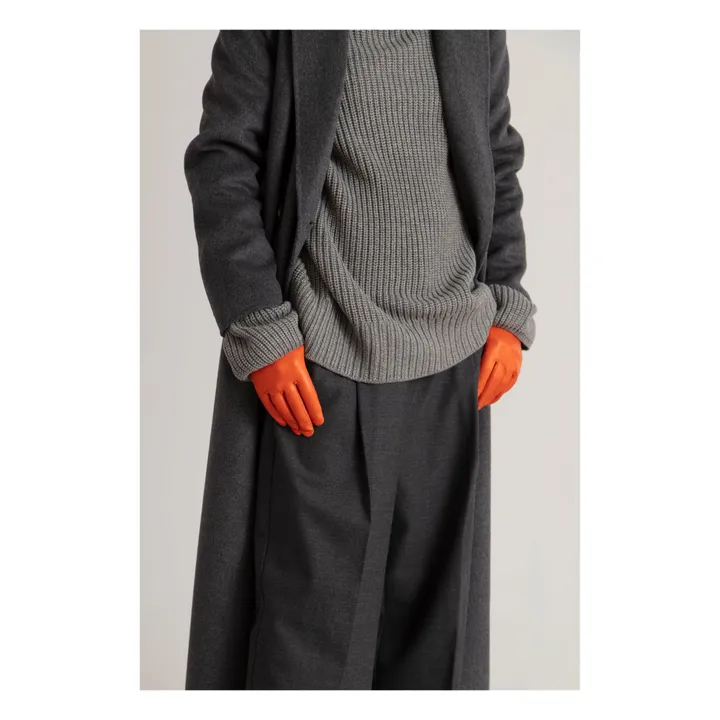 Essentials Long Cashmere Lined Leather Gloves | Orange- Product image n°5