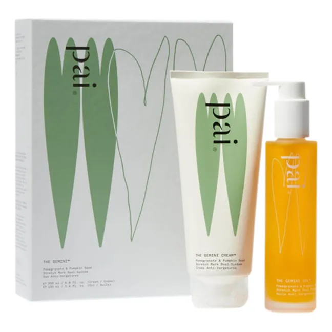 Das Gemini Stretch Mark Duo, Granatapfel und Kürbiskern