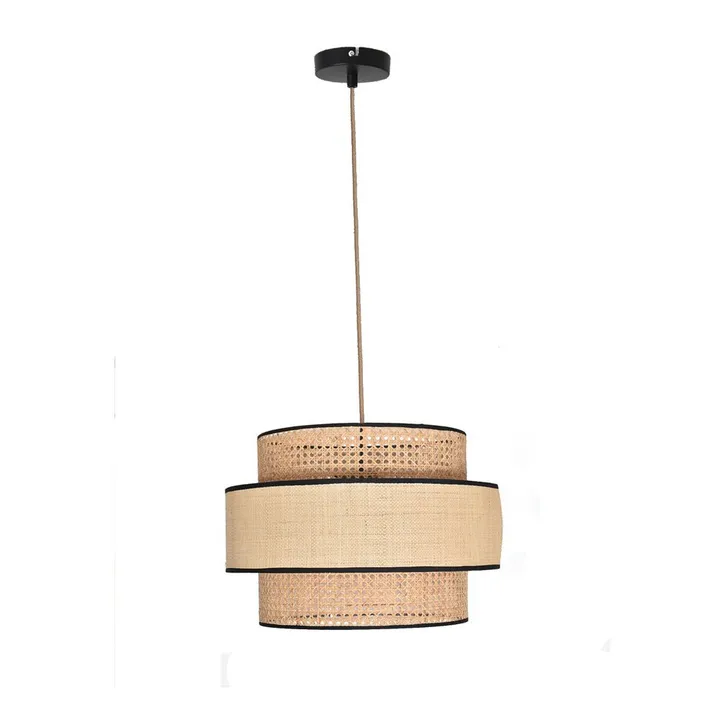 Rattan-Lampenschirm | Schwarz- Produktbild Nr. 3