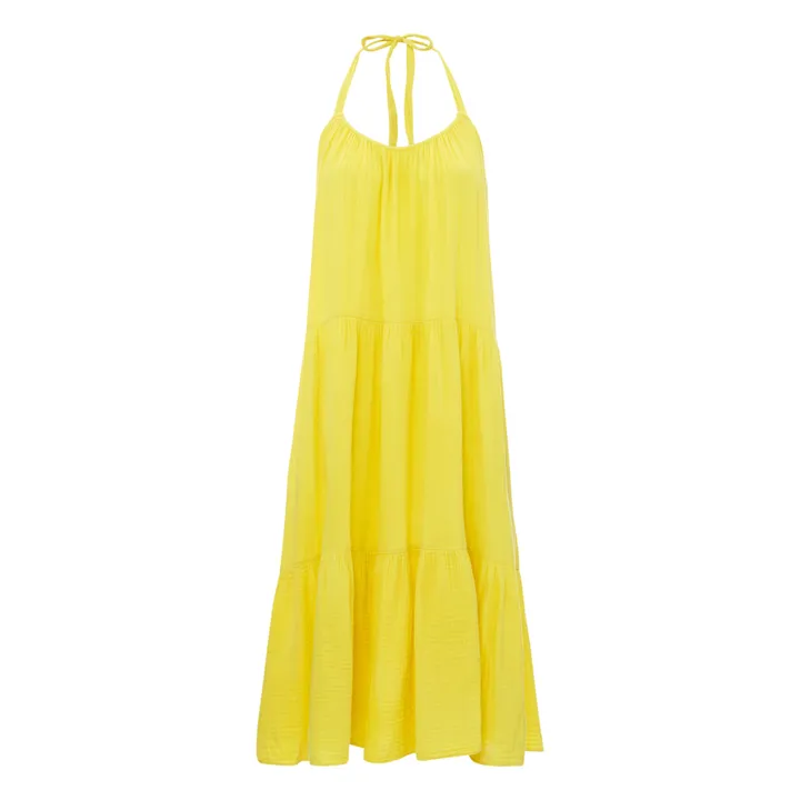 Kleid Reagen Baumwollgaze | Gelb- Produktbild Nr. 0