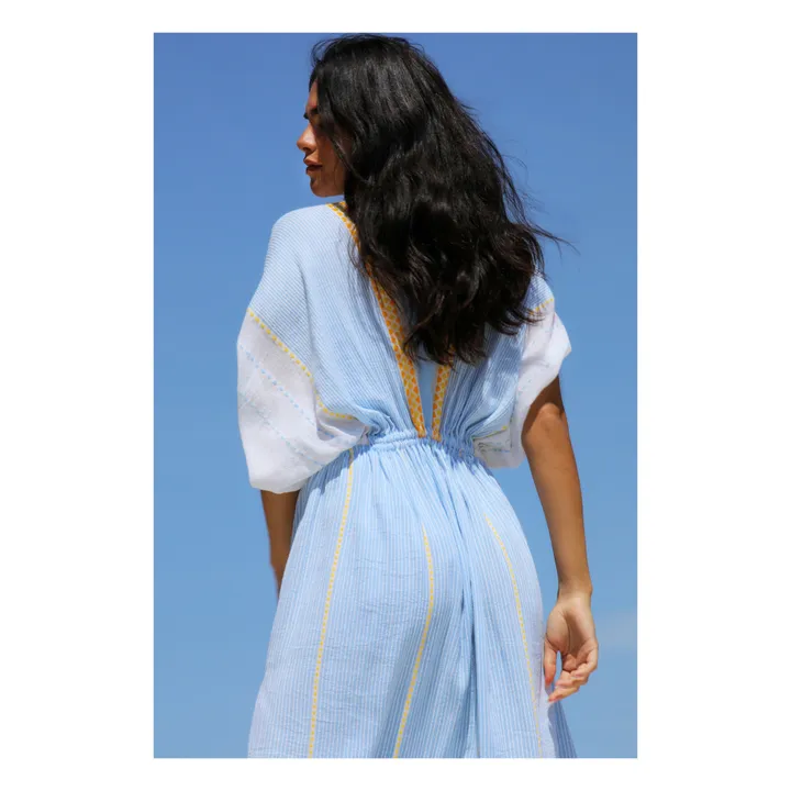 Kleid Plunge Neck Jemari | Blau- Produktbild Nr. 3