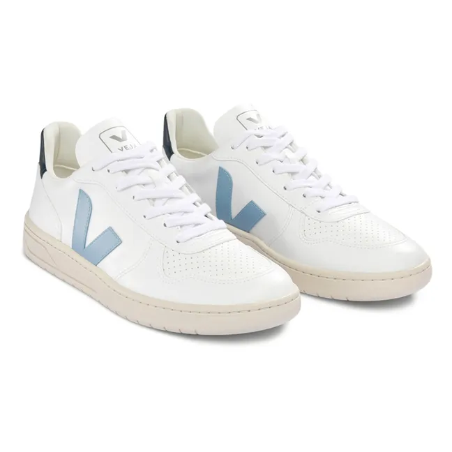 Baskets Cuir V-10 CWL | Bleu ciel