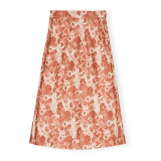 Jupe Froissée Satin | Terracotta