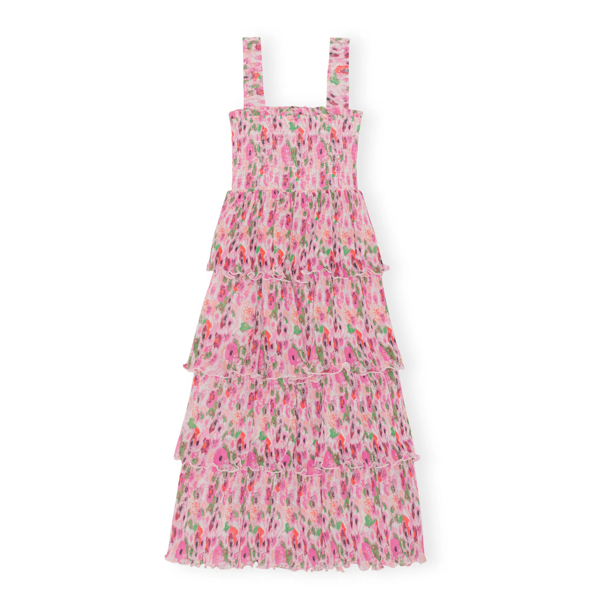 Ganni - Georgette Pleated Smock Dress - Pink | Smallable