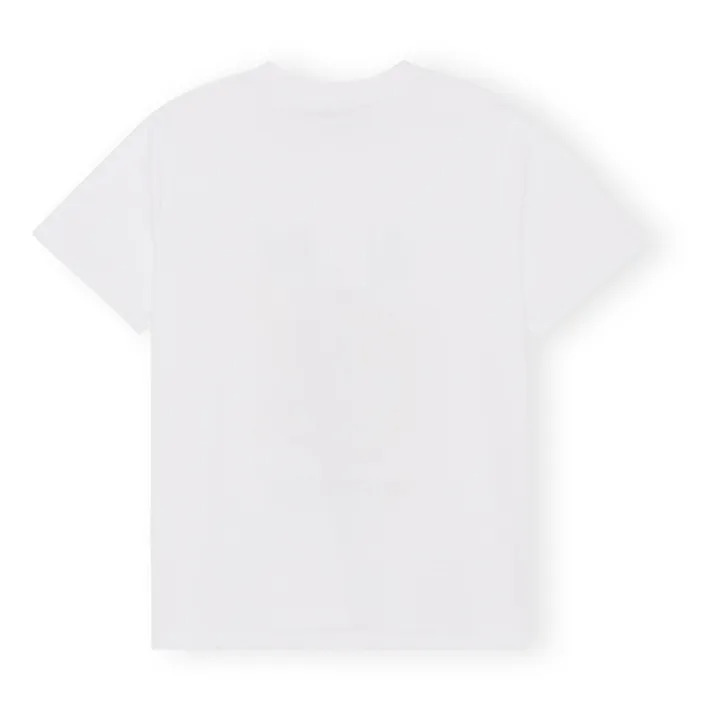 T-shirt Smiley Relaxed Basic Coton Bio | Blanc- Image produit n°4