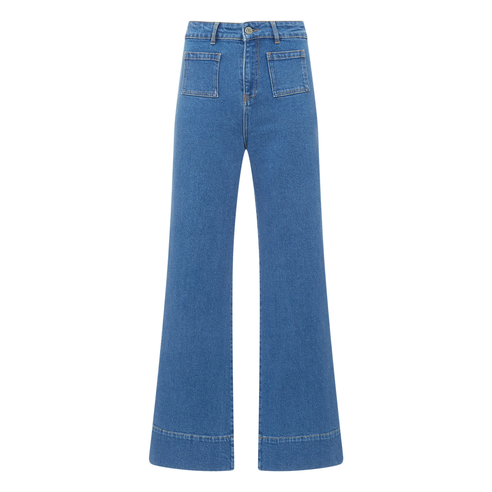 Alma Deia Mid 70'S Organic Cotton Flared Jeans