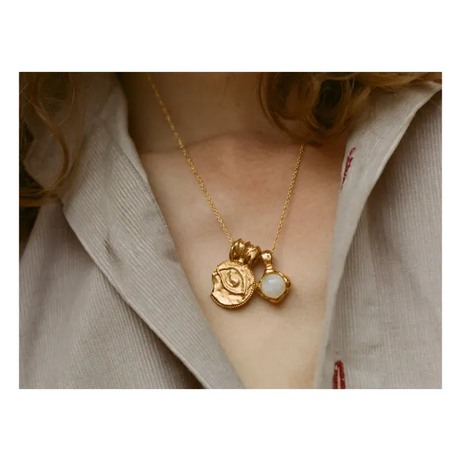 The Gaze of The Moon Necklace | Gold
