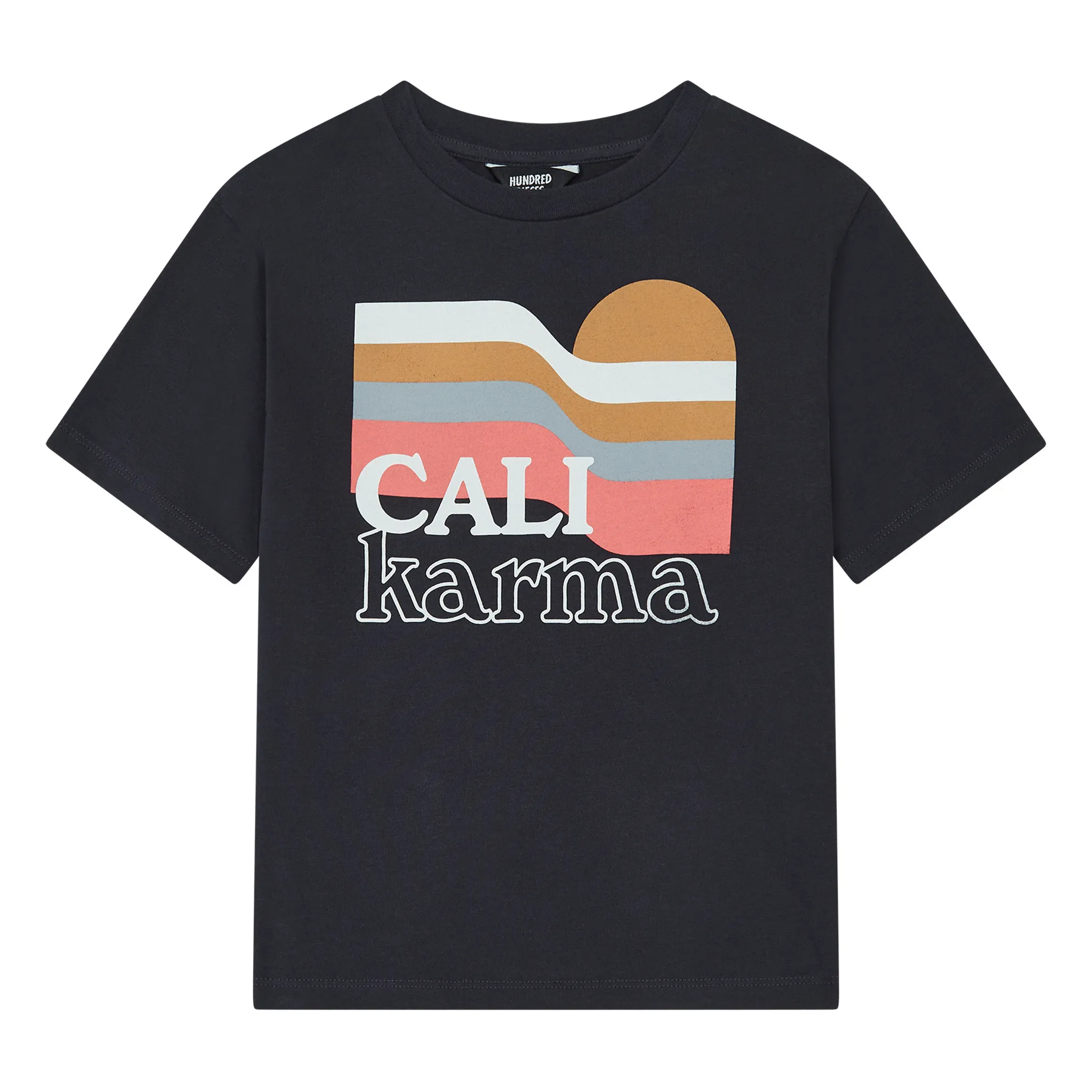 Hundred Pieces Black Cali Karma Organic Cotton T-Shirt
