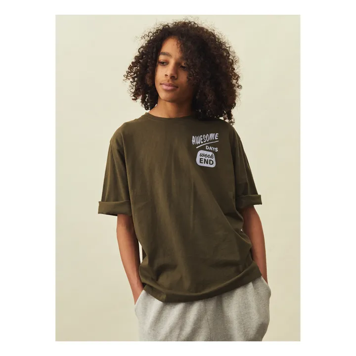 T-Shirt Sundays Wanted in Cotone Organico | Verde militare- Immagine del prodotto n°1