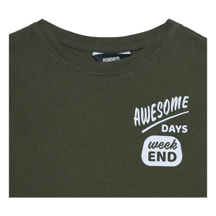 T-Shirt Sundays Wanted in Cotone Organico | Verde militare- Immagine del prodotto n°4