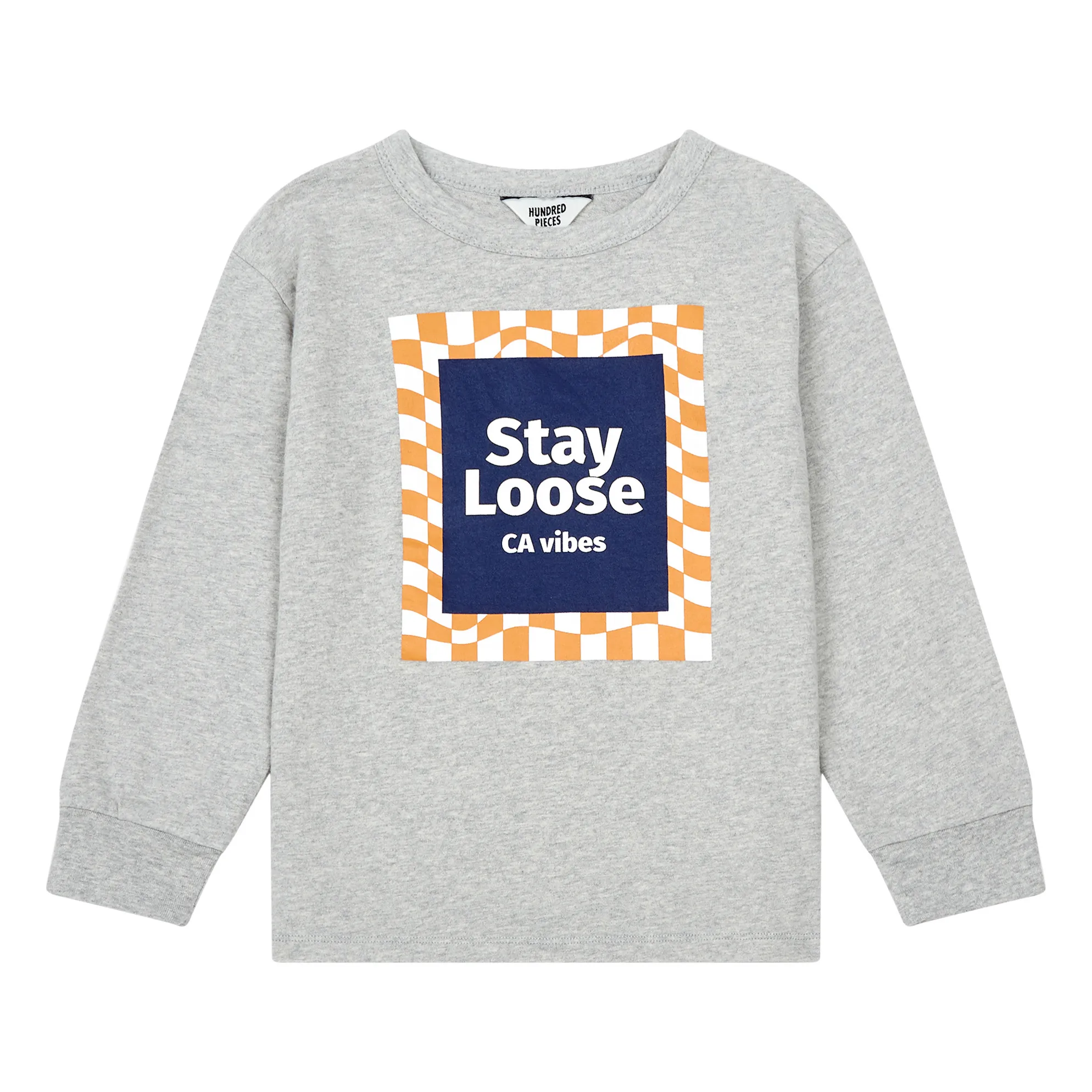Hundred Pieces Heather Grey Stay Loose Organic Cotton Long Sleeve T-Shirt