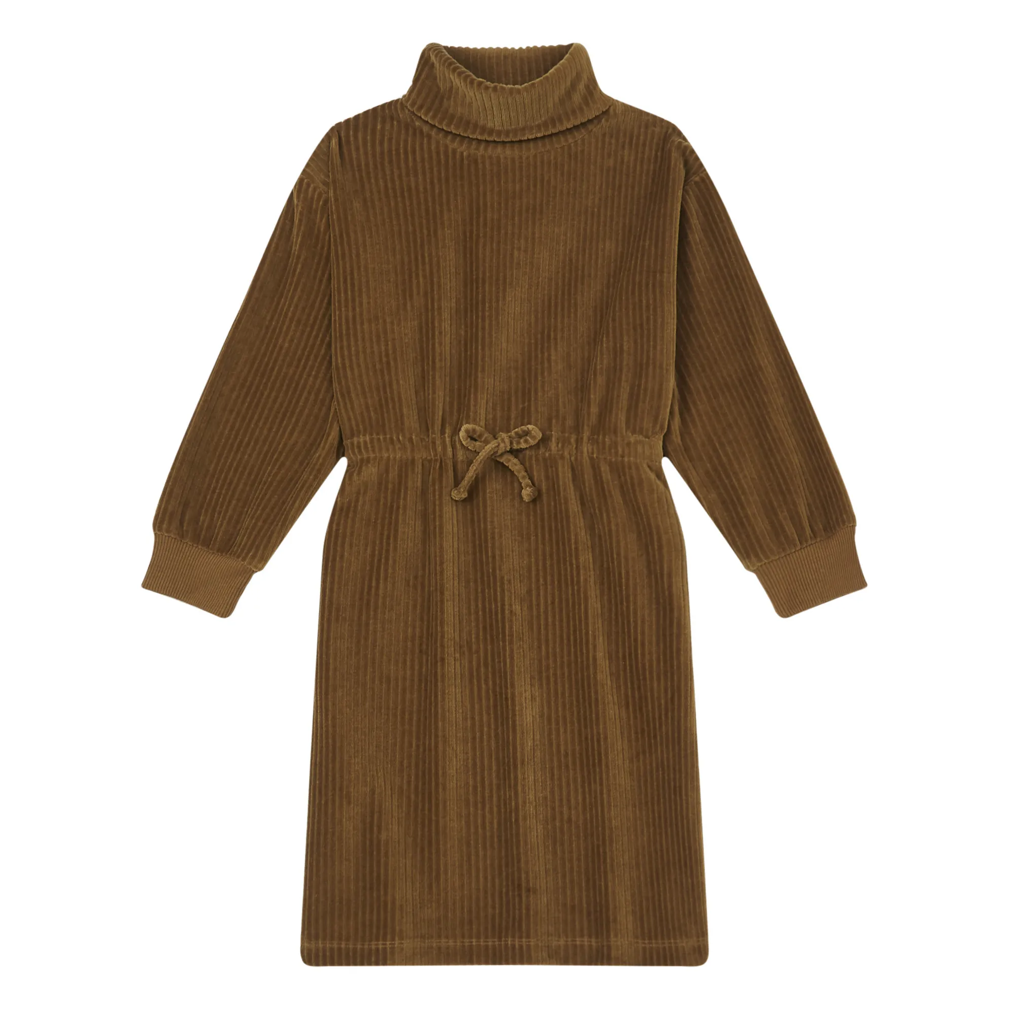 Hundred Pieces Ochre Long Organic Corduroy Dress