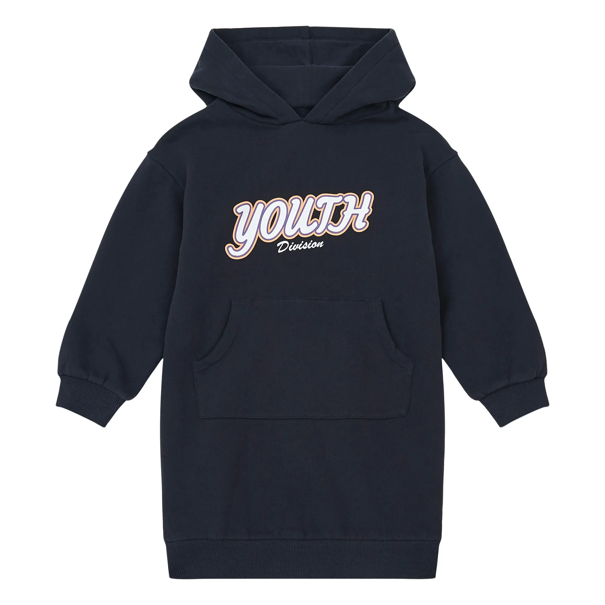 Hundred Pieces Black Organic Cotton Youth Division Hoodie Dress
