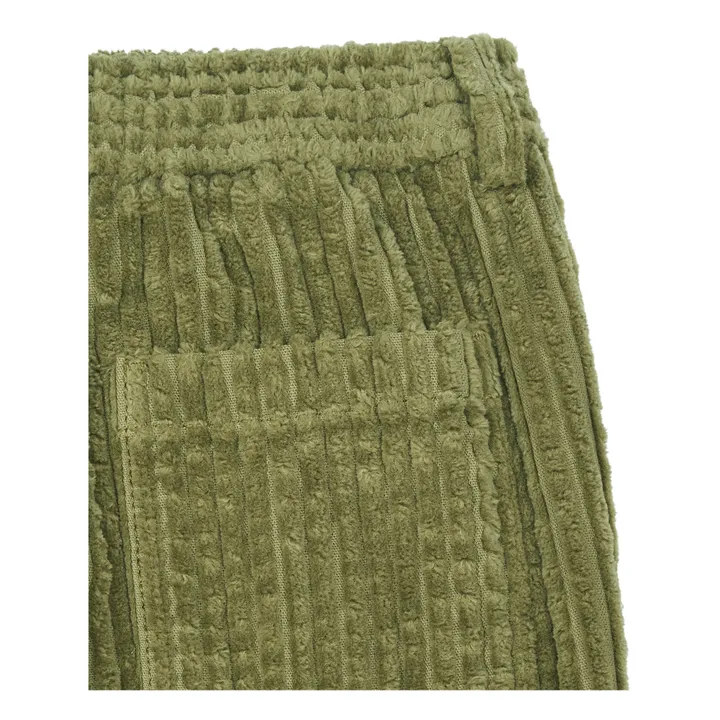 Pantalón de pana orgánica con cintura elástica | Verde- Imagen del producto n°1