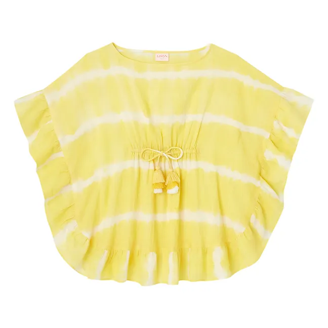 Kaftan avec Pompons Diabolo | Jaune