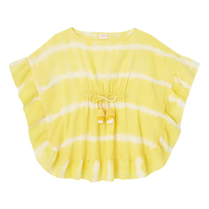 Diabolo Kaftan with Pompoms | Yellow- Product image n°0