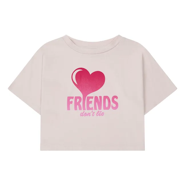T-Shirt Friends Don't Lie in Cotone Organico | Rosa chiaro