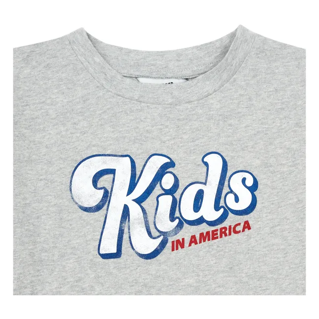 Kids In America Organic Cotton T-Shirt | Heather grey