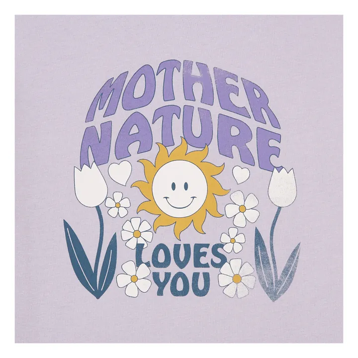 Mother Nature Organic Cotton T-Shirt Dress | Lilac- Product image n°1
