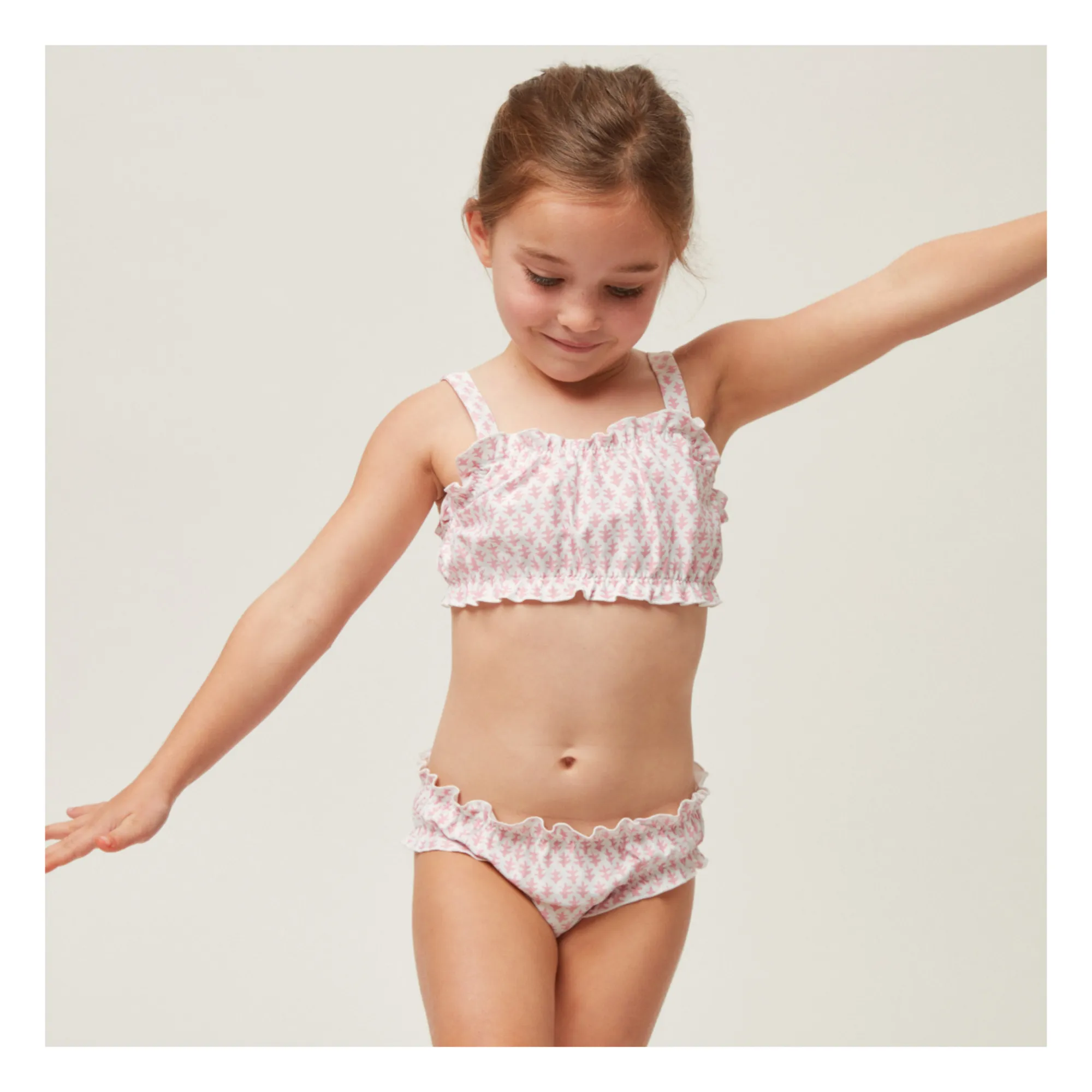 Minnow Ruffle Bikini Dusty Pink Smallable