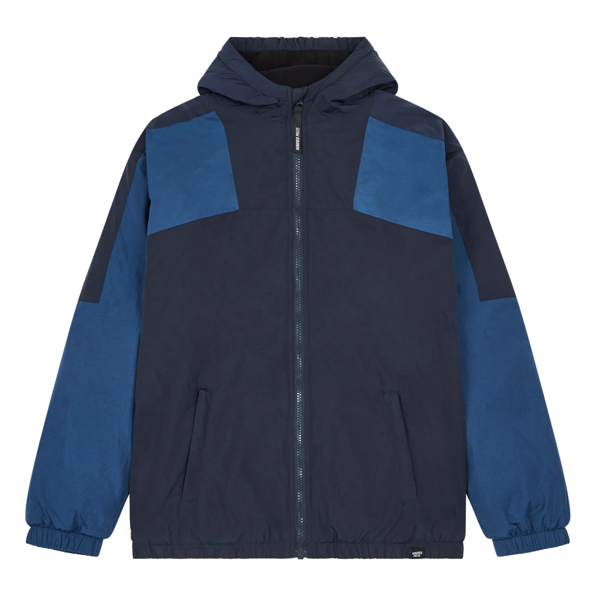 Hundred Pieces Blue Hooded Windbreaker