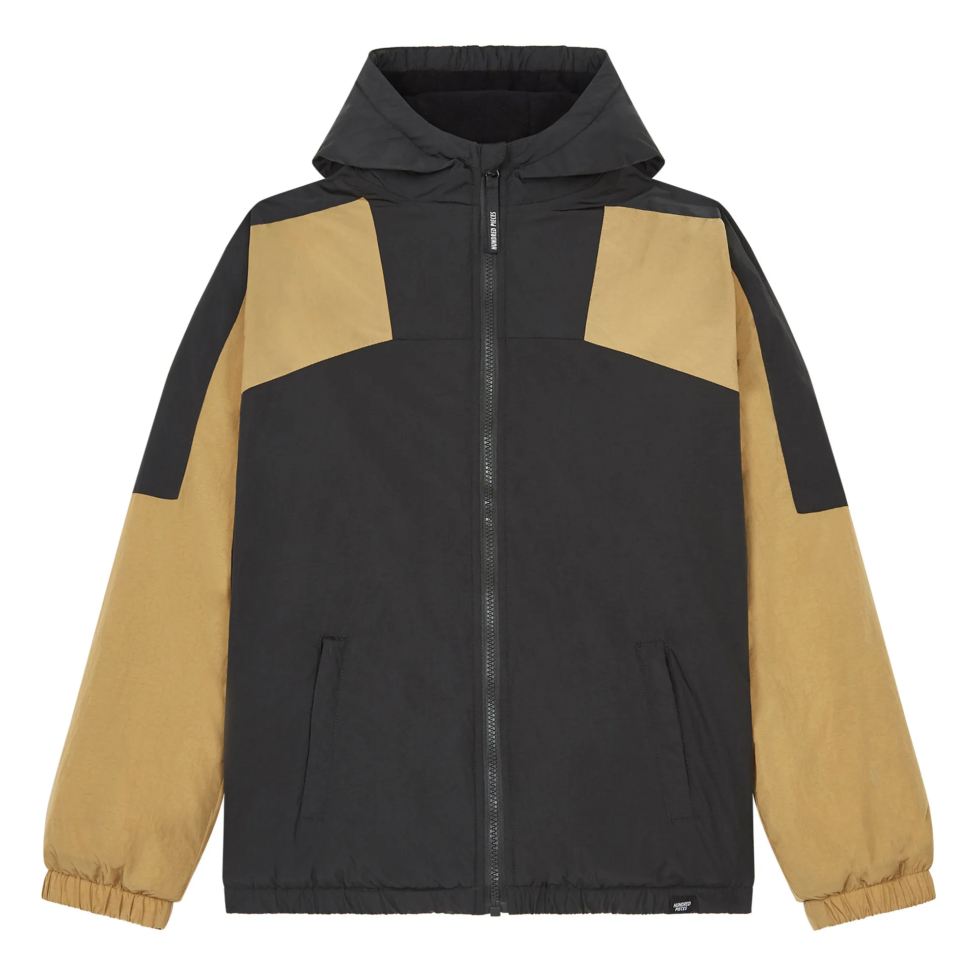 Hundred Pieces Black Hooded Windbreaker