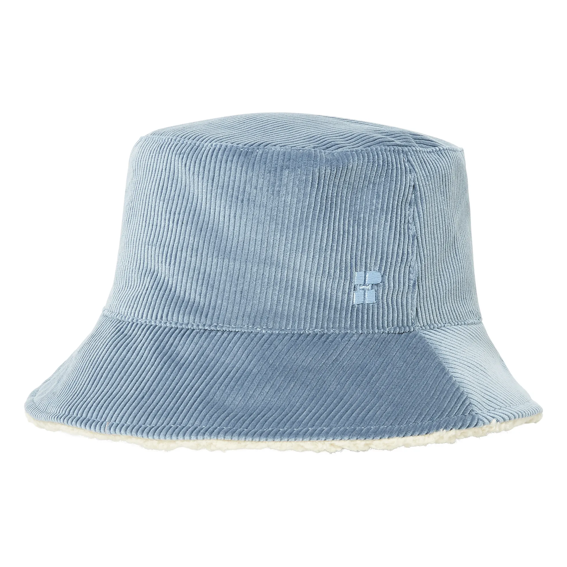 Hundred Pieces Blue Sherpa Lined Corduroy Bucket Hat