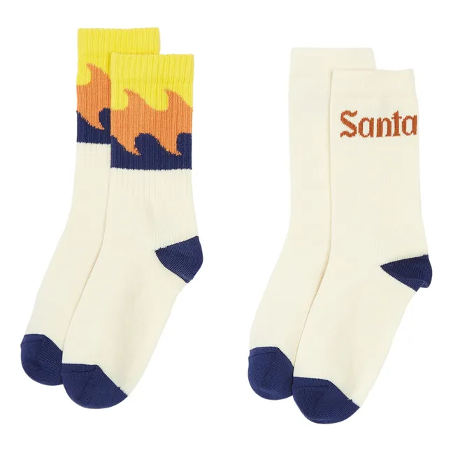 Gradient Santa Socks - Set of 2 | Blue