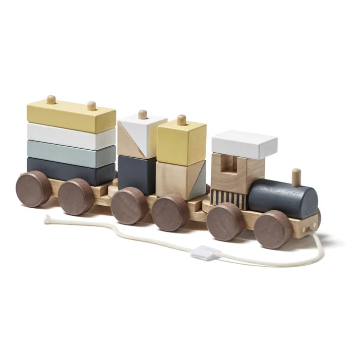 Kid's Concept - Kid's Concept - Train avec cubes empilables en bois