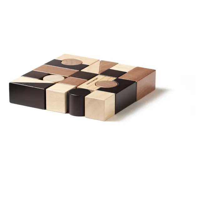 Cubos de construcción Neo - Set de 22 piezas | Marrón