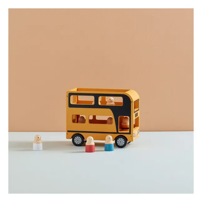 Aiden Double Decker Bus Toy | Yellow