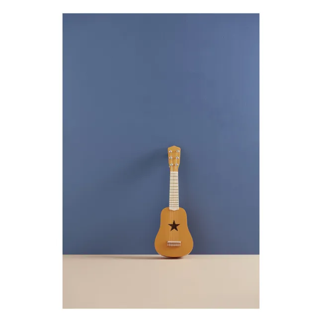 Gitarre aus Holz | Senffarben