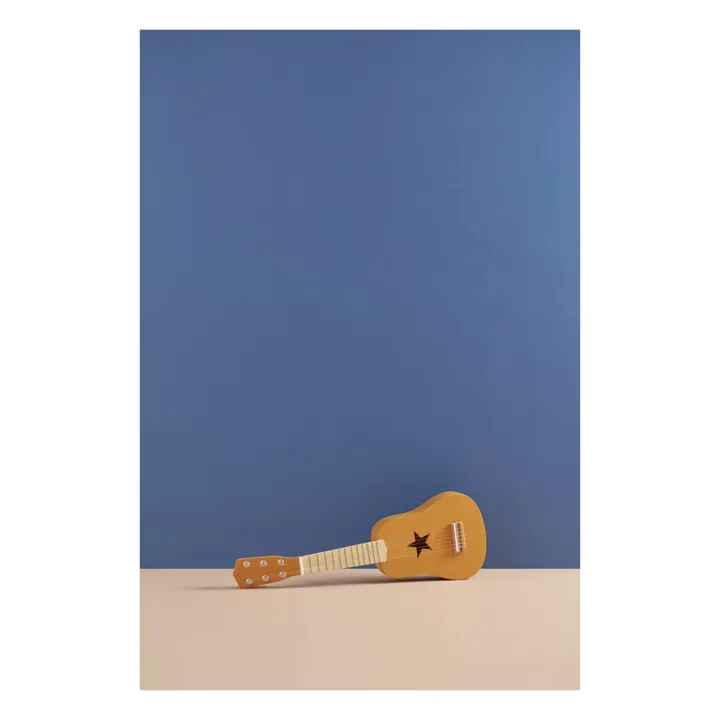 Gitarre aus Holz | Senffarben- Produktbild Nr. 4