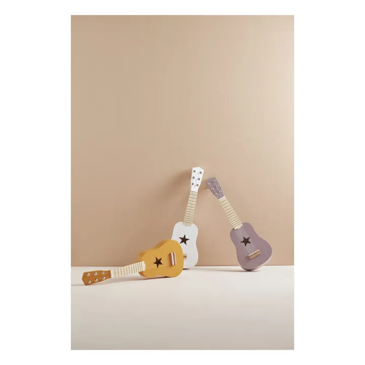 Gitarre aus Holz | Senffarben- Produktbild Nr. 5