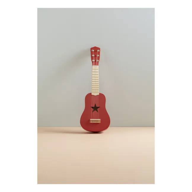 Guitare en bois | Rouge