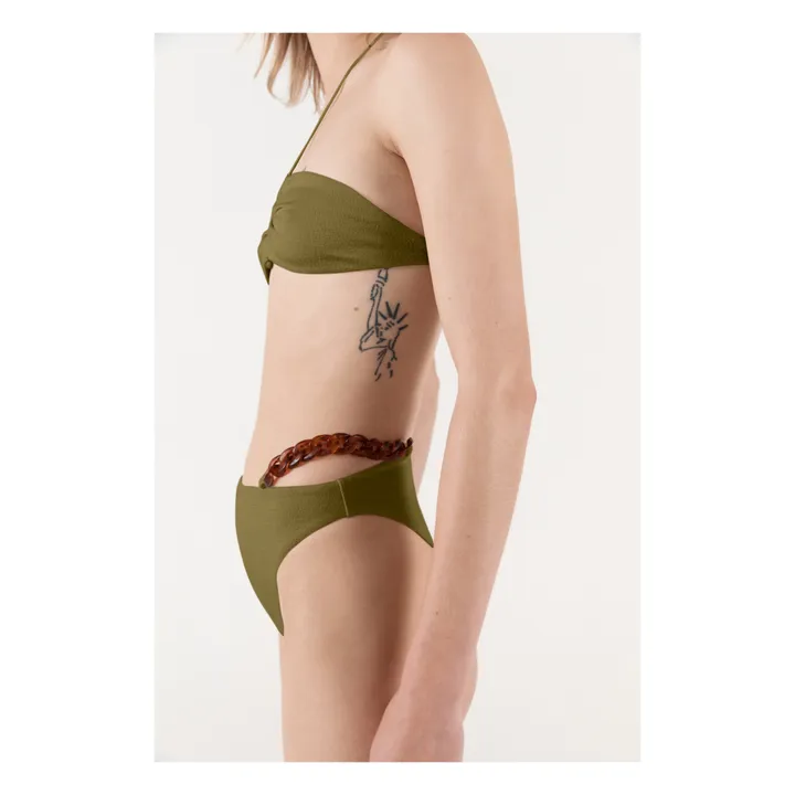 Top Bikini Neal Bouclé | Verde oliva- Immagine del prodotto n°2