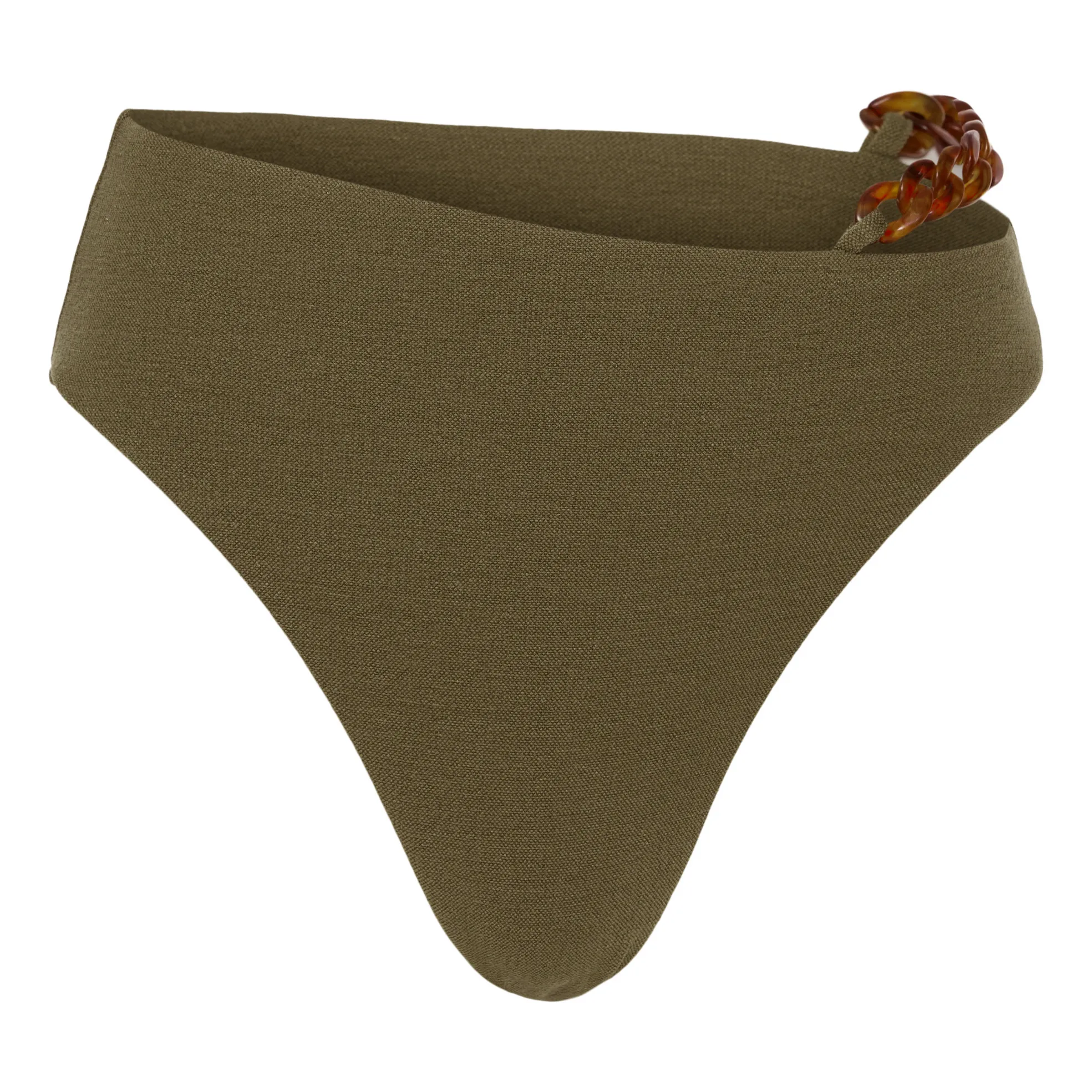 Ziah Olive Green Defier Bouclé Bikini Bottoms