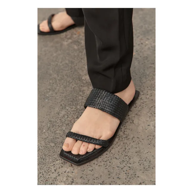 Resort Braided Sandals | Black