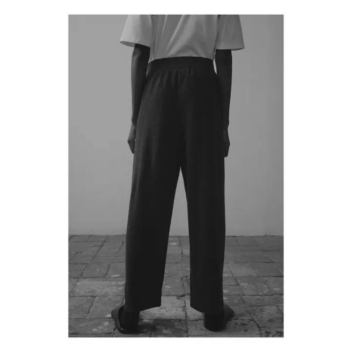 Pantalones de cachemira fluida | Gris Antracita- Imagen del producto n°4