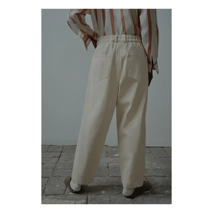 Pantaloni in cotone biologico Crosswise | Naturale- Immagine del prodotto n°3
