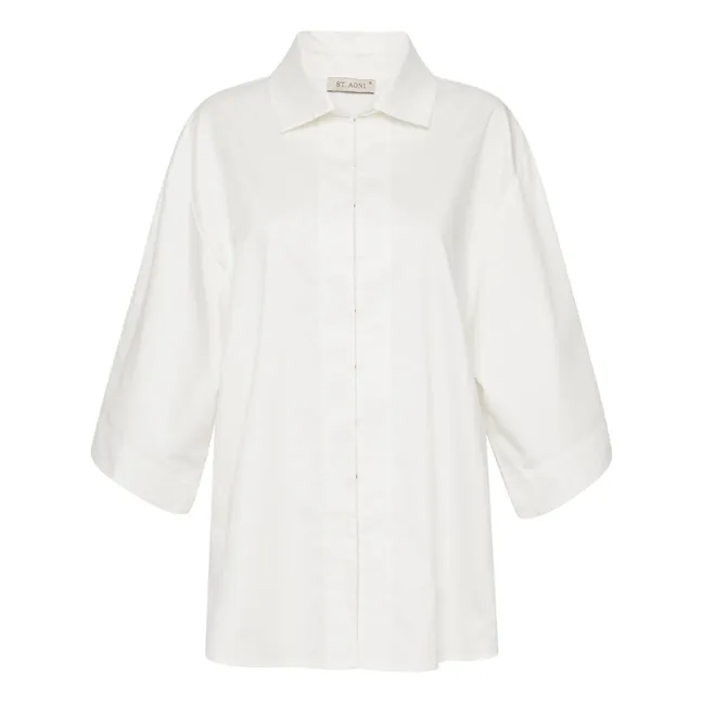3/4 Length Sleeve Shirt | White
