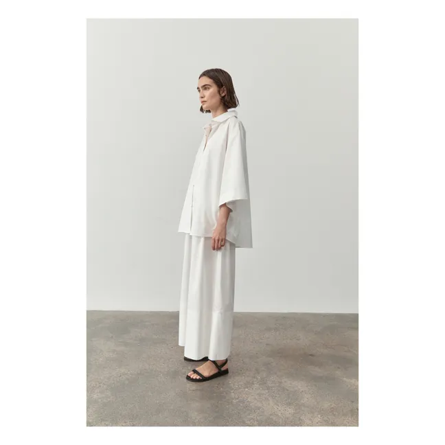 3/4 Length Sleeve Shirt | White