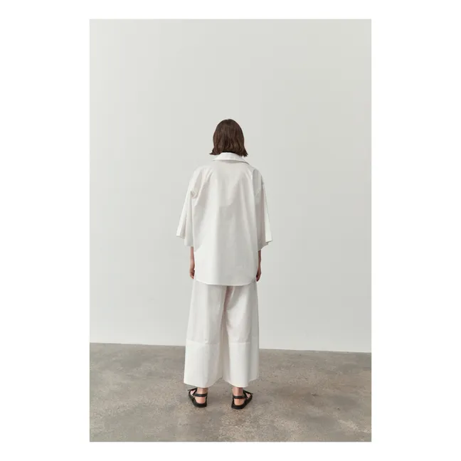 3/4 Length Sleeve Shirt | White