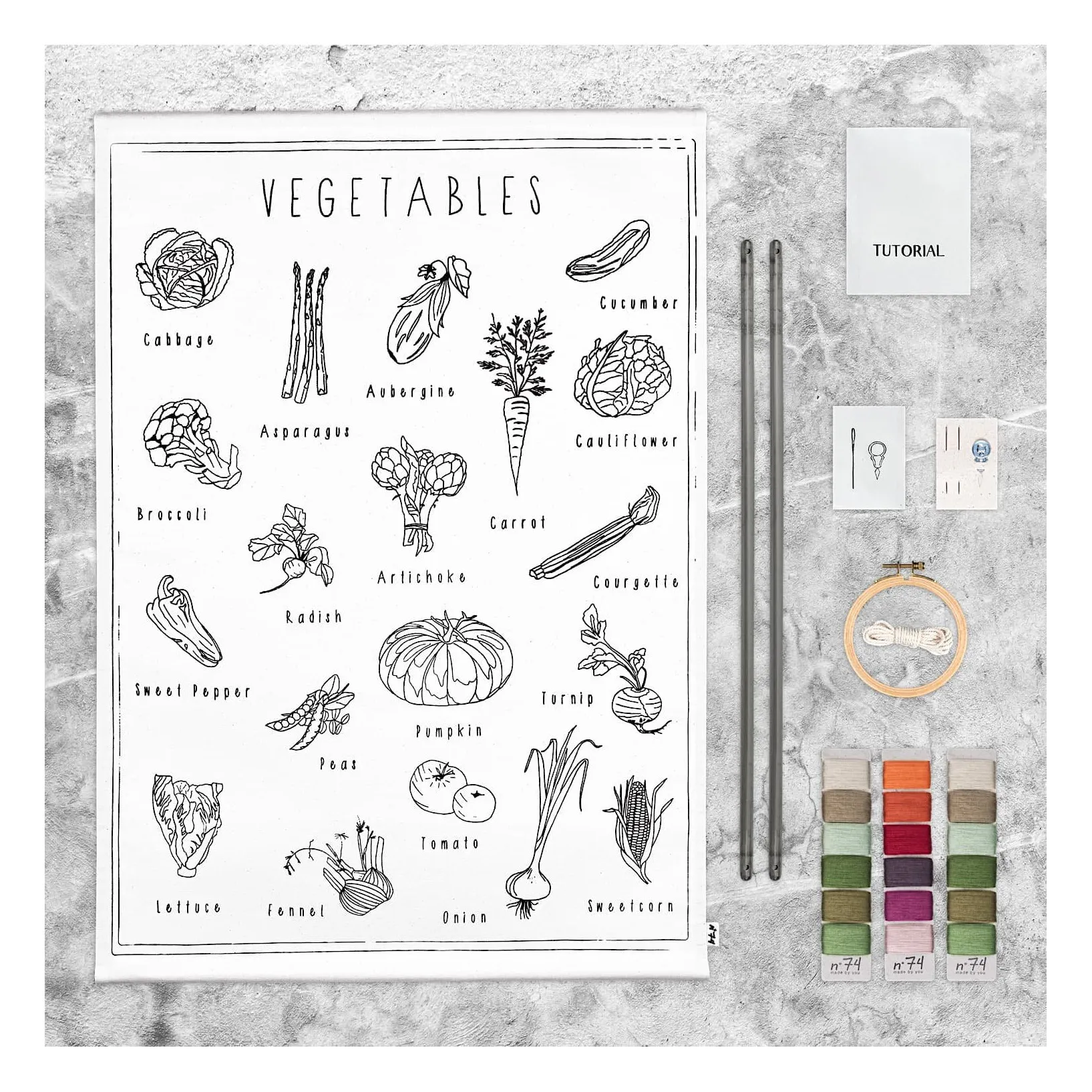 Poster à broder Vegetables- Image produit n°1