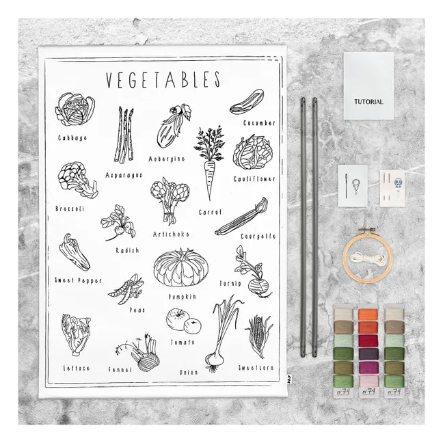 Poster à broder Vegetables