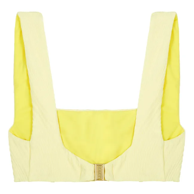 Franco Textured Bikini Top | Yellow
