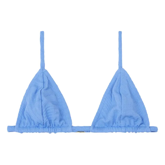 Julian Textured Bikini Top | Blue
